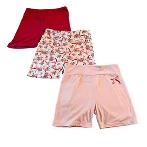 Emma & Elsa | Pink Floral Stretch Legging Shorts Girls Size 16 Set Lot 3